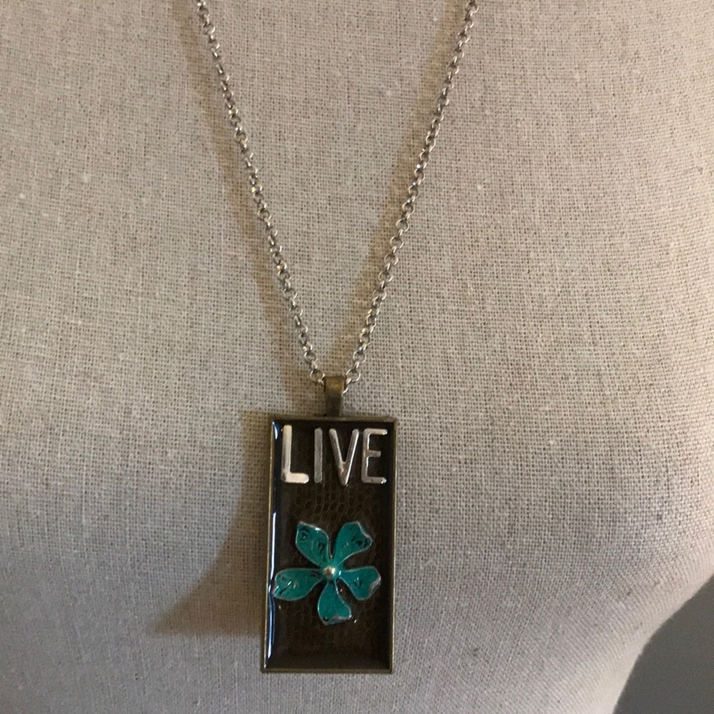 24 inch necklace with live charm